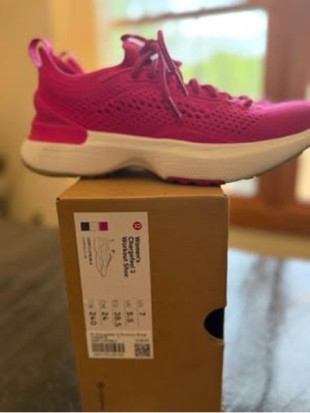 lululemon athletica Kids Bright Pink Knit Trainer